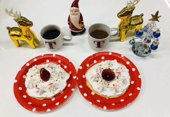 🎄クリスマスパンケーキ作り🍰