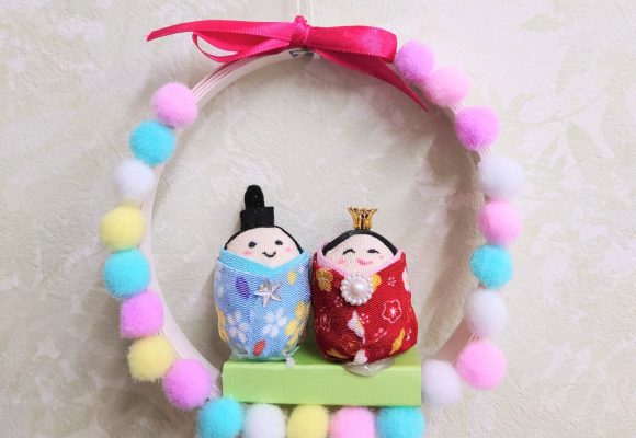 🎎🤍お雛様のリース飾りを作りました🎎🤍（長丘）