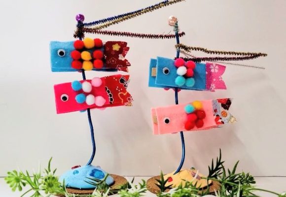 🎏こいのぼりのクリップを製作しました🎏（長丘）